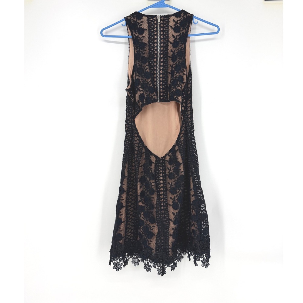 NBD x‎ Revolve Black Brianna Lace Back Cut Out Mini Dress Sleeveless XS - Picture 3 of 7